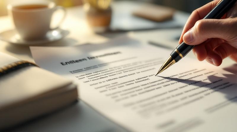 Hand hält einen amtlichen Bescheid, mit Kugelschreiber markiert